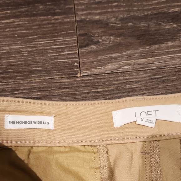 ❤️ NWOT! LOFT HIGH RISE MONROE WIDE LEG TWILL PANTS / TROUSERS, 8 (29) - Picture 6 of 11